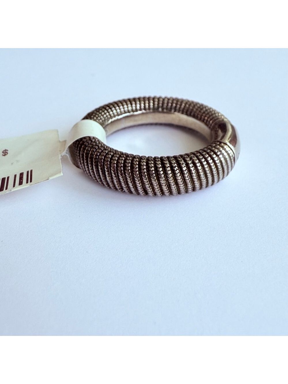Gucci Scale Rivet Palladium Sterling Silver 925 Unisex Ring Size 7 NWT RARE - Picture 2 of 8